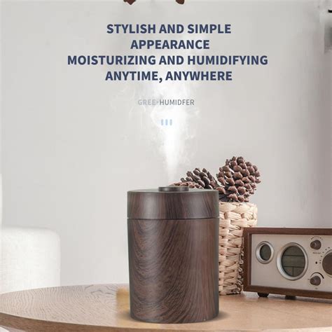 Universal Ml Usb Cylindrique Grain De Bois Simple Humidificateur