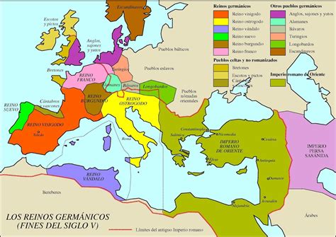 Geografía e Historia 2º ESO Mapas Invasiones Reinos Germánicos