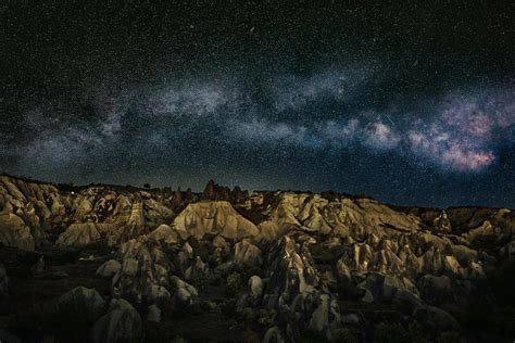 Starry Sky above Canyon · Free Stock Photo