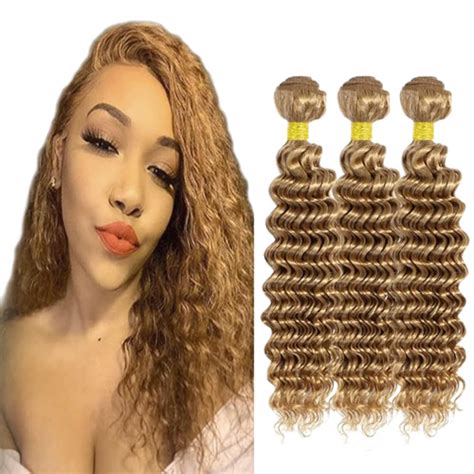 Amazon Biliisyff Bundles Honey Blonde Deep Wave Brazilian Virgin Hair A Grade