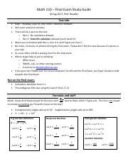 Finalexamstudyguide Pdf Math Final Exam Study Guide Spring