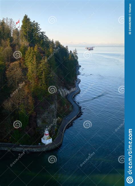 Prospect Point Lighthouse Vancouver Stock Photo Image Of Gate Bridge