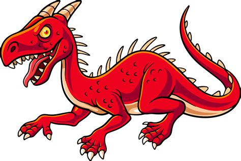 Cartoon Red Dragon On White Background 20004538 Vector Art At Vecteezy