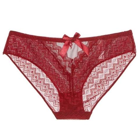 Wholesale High Quality Vibrant Women Red Lace Bow Mesh Mature See