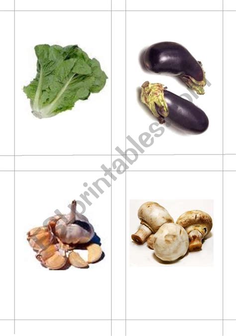 Vegetable Flashcards 3 ESL Worksheet By Mysouldances