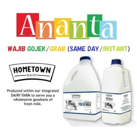 Jual Susu Hometown Milk Fresh Milk 1 L Home Town Susu Sapi Segar