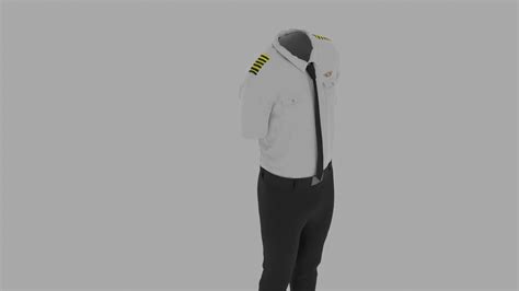 3d Model Pilot Uniform Vr Ar Low Poly Cgtrader
