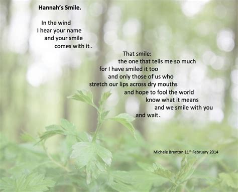 Hannahs Smile A Poem For All The Brave Women Dealing With The