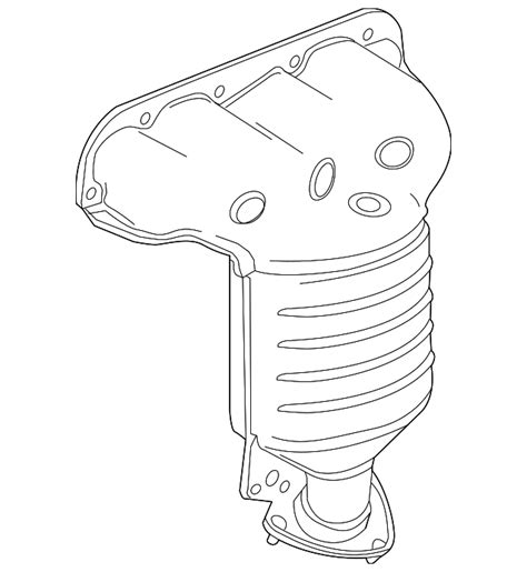 2012 2015 Gm Exhaust Manifold With 3 Way Catalytic Converter Flange