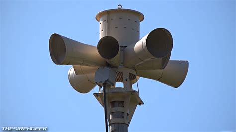 Sentry 10v Tornado Siren Test Alert Creston Il Youtube