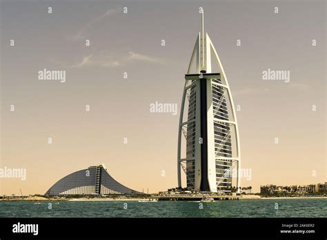 Dubaï Sea View Burj Al Arab Stock Photo Alamy