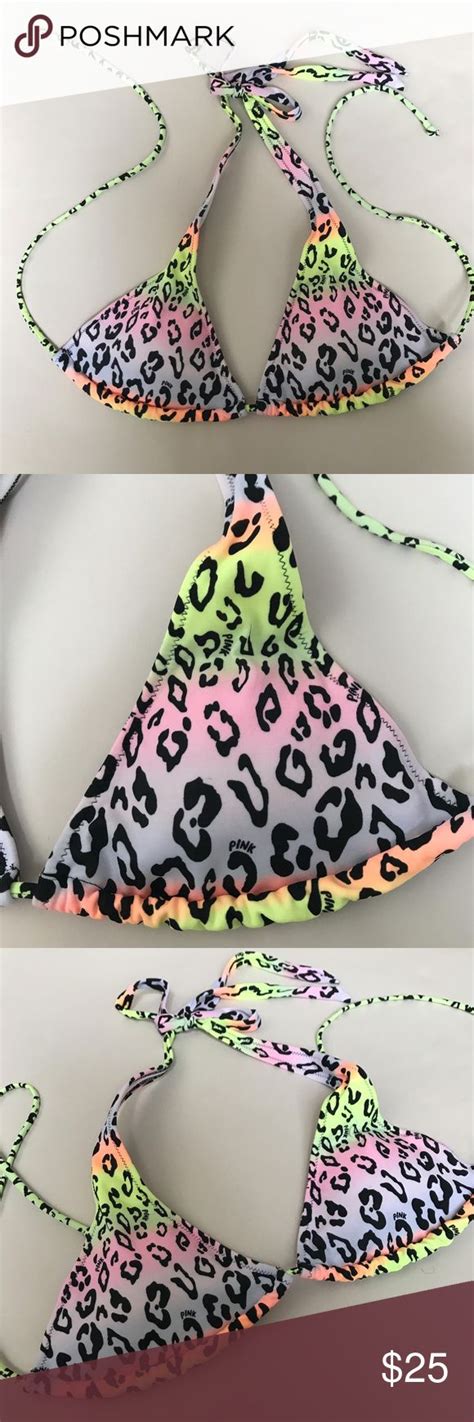 Victorias Secret Cheetah Rainbow Bikini Small Rainbow Bikini