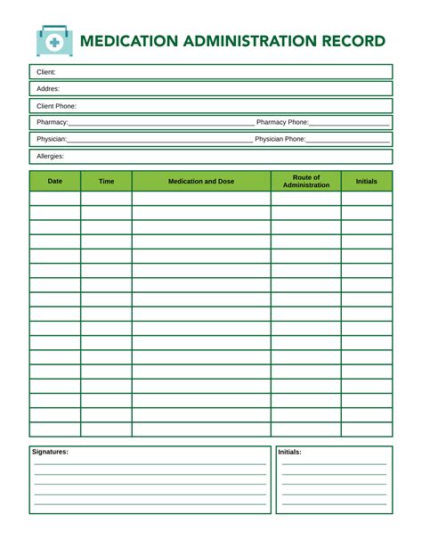 Medication Administration Record Template Form Hot Sex Picture