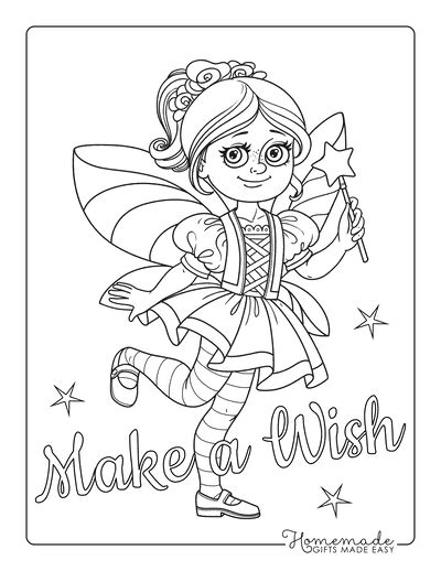 Free Printable Fairy Coloring Pages