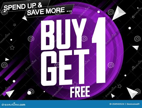 Buy Get Free Sale Poster Design Template Special Offer Vector