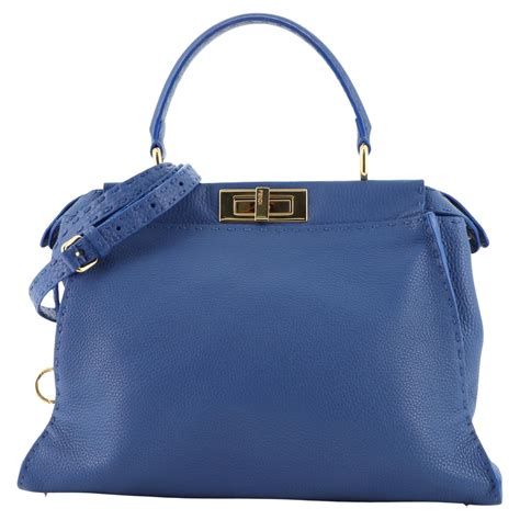 Fendi Peekaboo Bag Whipstitch Leather Regular At 1stdibs