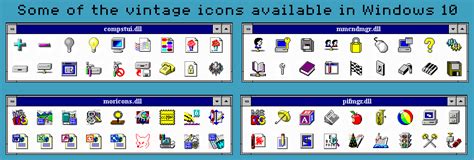 Vintage icons in Windows 10 : r/windows