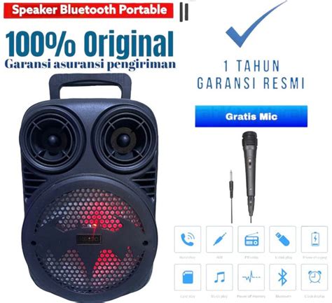 Speaker Salon Aktif Bluetooth Karaoke Super Bass KMS 3391 Free Mic