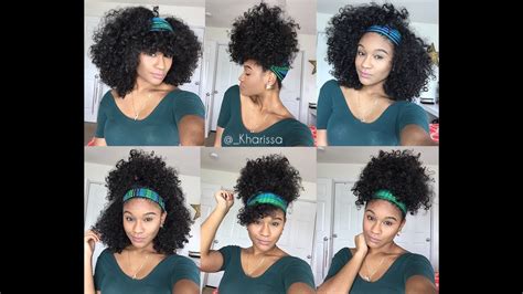 6 Quick And Easy Headband Styles For Natural Hair Youtube