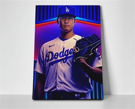 Shohei Ohtani LA Dodgers Poster Or Wrapped Canvas Walmart