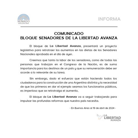 La Libertad Avanza Y El Pro Presentarán Proyectos Para Retrotraer El