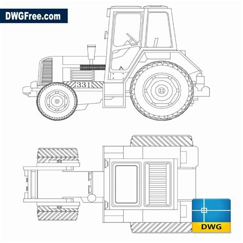 Tractor Agr Cola Dwg Descarga El Modelo De Bloques De Autocad Autocad