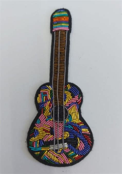 embroidered guitar patch  rs  embroidered patches  bhagalpur