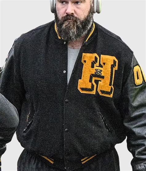 Jason Kelce Cleveland Heights Black Varsity Jacket | Boss Jackets