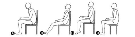 Bad sitting postures(A,B) and bad chairs to sit(C,D). | Download Scientific Diagram