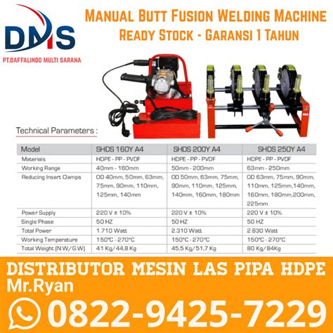 Harga Mesin Sambung Pipa Hdpe Mesin Las Pipa Hdpe Mm Manual