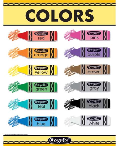 Crayola Colors Chart