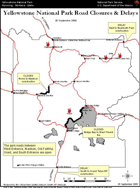 Yellowstone Road Closures 2024 Map Current Corene Norrie