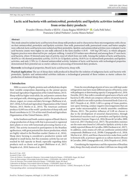 Lactic Acid Bacteria With Antimicrobial Proteolytic And Lipolytic