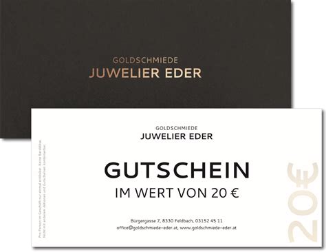 Gutschein Online Shop Juwelier Eder