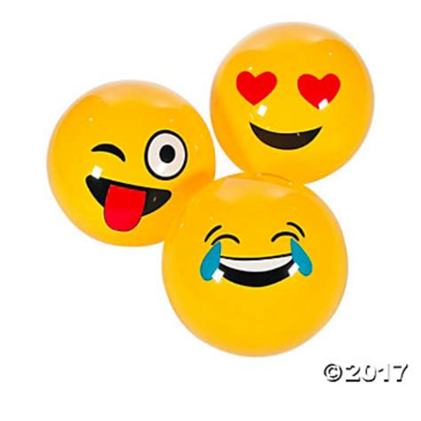 Emoji Large Inflatable Balls 18 6pk Party Supplies Canada Open A Party Emoji Open A