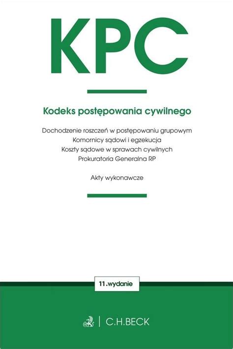 Kpc Kodeks Post Powania Cywilnego W Ksi Ka Allegro