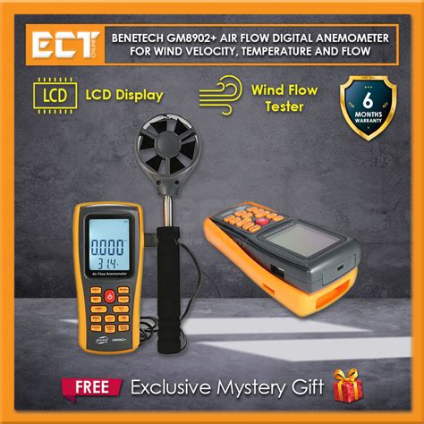 Benetech GM8902 Air Flow Digital Anemometer For Wind Velocity