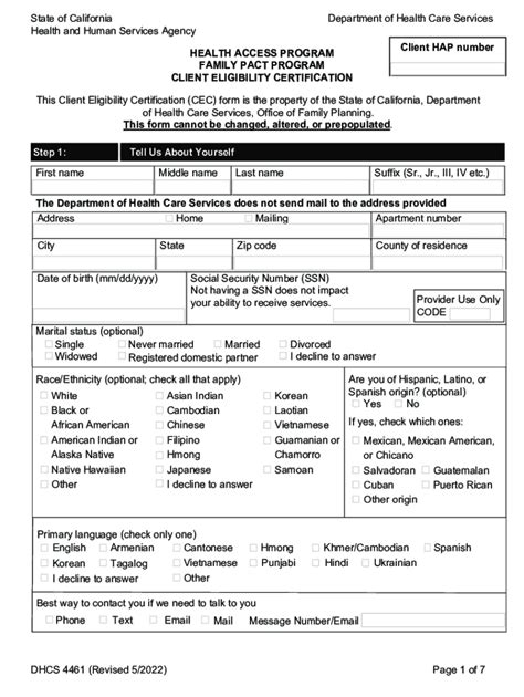 Fillable Online 2016 2023 Form Ca Dhcs 4461 Fill Online Printable Fax Email Print Pdffiller