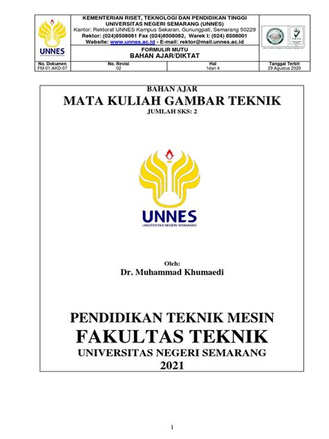 Fungsi Gambar Teknik 2021 1 Pdf