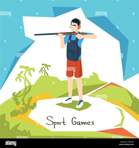 Shooting Athlete Sport Competition Stock Vector Image And Art Alamy