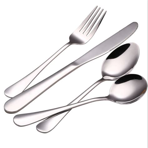 China Silver Flatware Set Dinner Spoons Forks Knife Stainless Steel