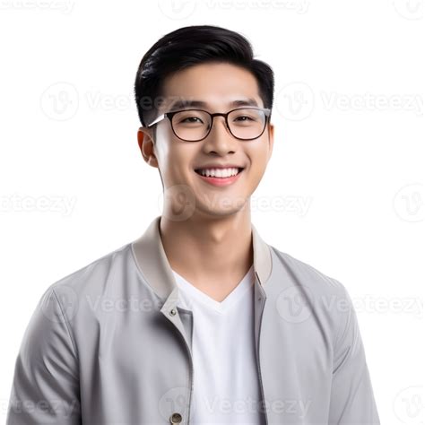 Ai Generated Asian Male Student Smiling Happily On Png Transparent