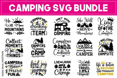 Camping Svg Bundle Camping Camping Svg Camping Svg Cut Files