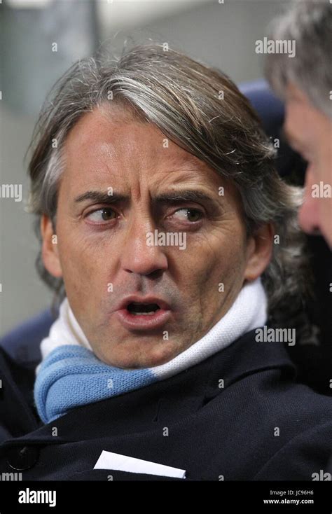 Roberto Mancini Manchester City Fc Manager City Of Manchester Stadium