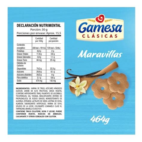 Galletas Gamesa Maravillas Cl Sicas Sabor Vainilla Paketines De G