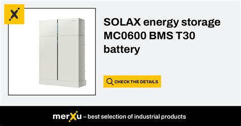 Solax Power SOLAX Energy Storage MC0600 BMS T30 Battery MerXu