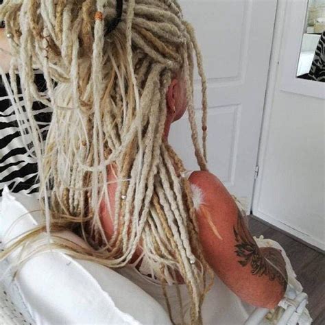 Synthetic Blonde Dreadlock Extensions Crochet Double Ended Or Single