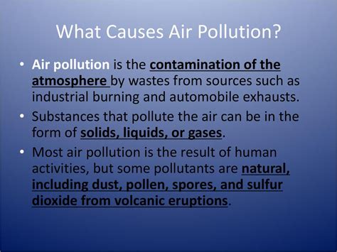 What Causes Air Pollution Ppt Download