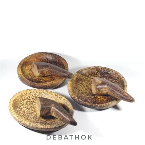 jual cobek ulekan kayu aren coet uleg uleg bulat oval shopee indonesia