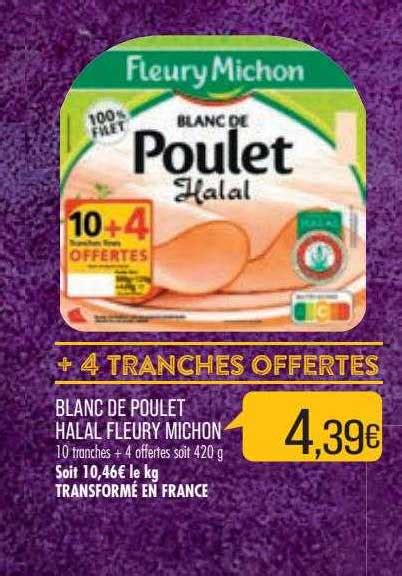 Promo Blanc De Poulet Halal Fleury Michon Chez Match Icatalogue Fr